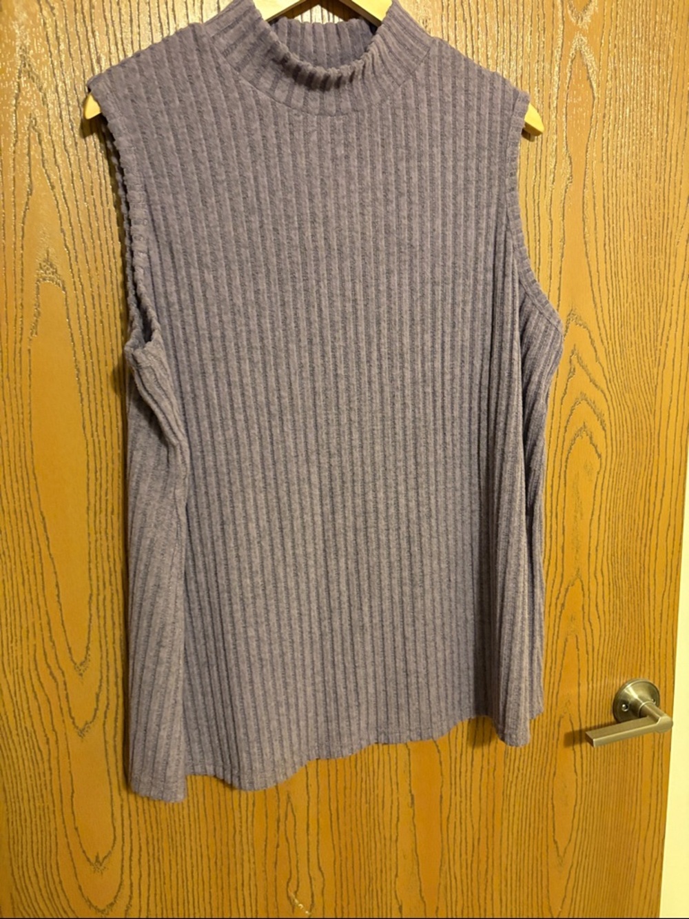 Purple high neck tank